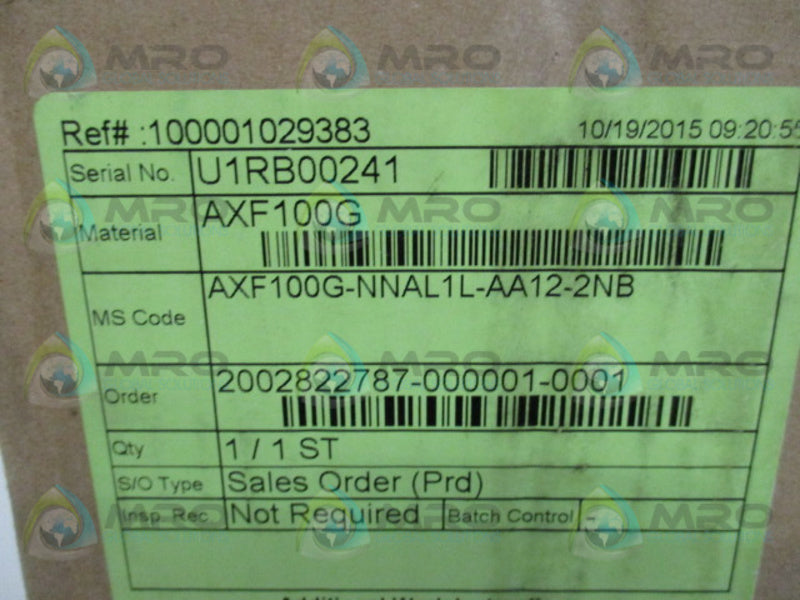 YOKOGAWA AXF100G-NNAL1L-AA12-2NB MAGNETIC FLOWMETER * FACTORY SEALED *