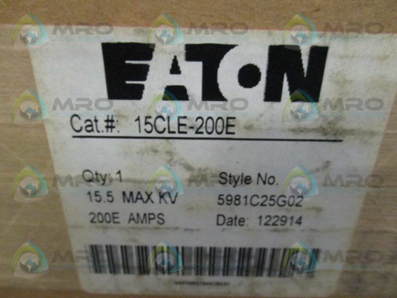 EATON 15CLE-200E GENERAL PURPOSE HIGH VOLTAGE FUSE * FACTORY SEALED *