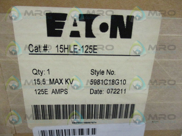 EATON 15HLE-125E CURRENT LIMITING FUSE * FACTORY SEALED *