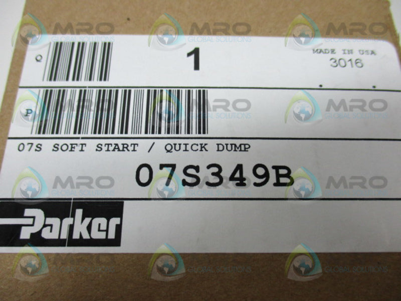 PARKER 07S349B SOFT START QUICK DUMP * FACTORY SEALED *