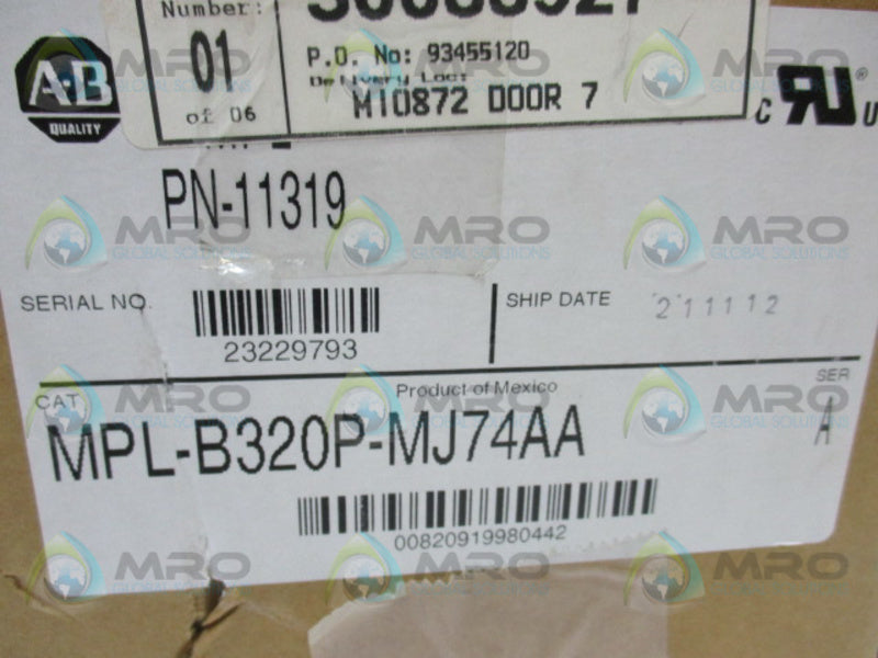 INDUSTRIAL SPARE PART MPL-B230P-MJ74AA SER. A SERVO MOTOR  NSMP