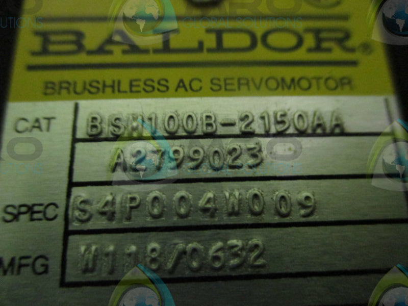 BALDOR BSM100B-2150AA BRUSHLESS AC SERVOMOTOR (AS PICTURED-COVER)  UNMP