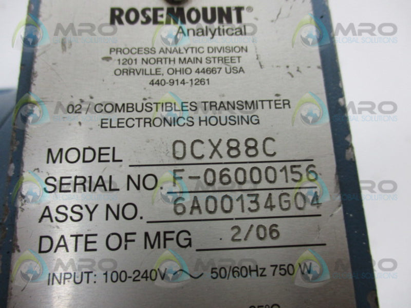 ROSEMOUNT 0CX88C 6A00134G04 TRANSMITTER  UNMP