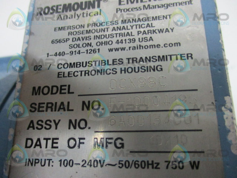 ROSEMOUNT 0CX88C 6A00134G01 TRANSMITTER  UNMP