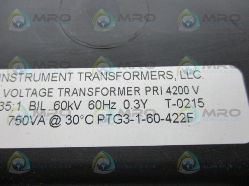 INTRUMENT TRANSFORMERS PTG3-1-60-422F TRANSFORMER  UNMP