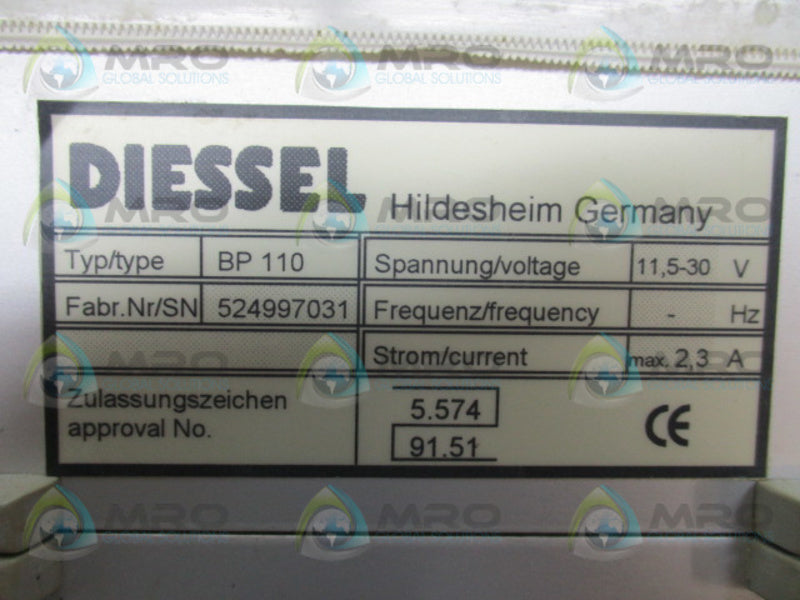 DIESSEL BP110 TRANSMITTER  UNMP