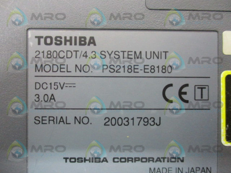 TOSHIBA PS218E-E8180 LAPTOP  UNMP