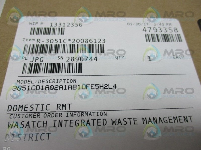 ROSEMOUNT 3051CD1A02A1AB1DFE5H2L4 PRESSURE TRANSMITTER  NSMP