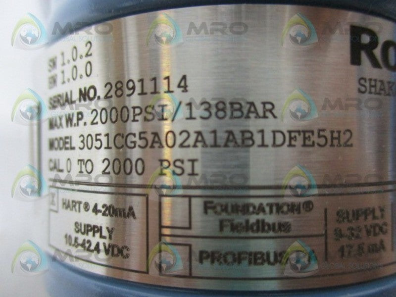 ROSEMOUNT 3051CG5A02A1AB1DFE5H2  PRESSURE TRANSMITTER  NSMP