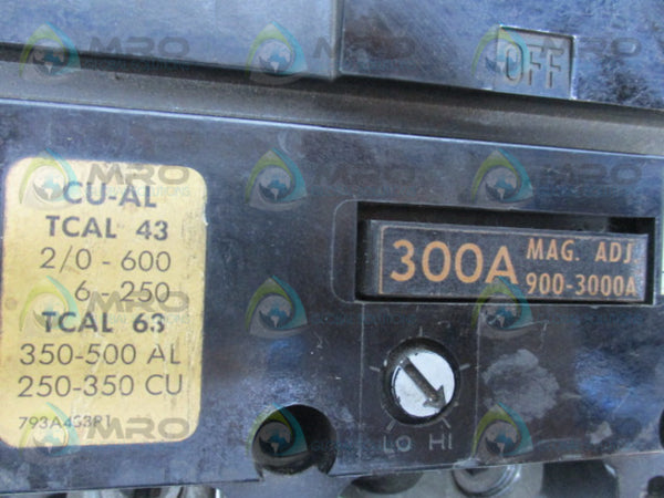 GENERAL ELECTRIC TJK636300 CIRCUIT BREAKER FRAME  UNMP
