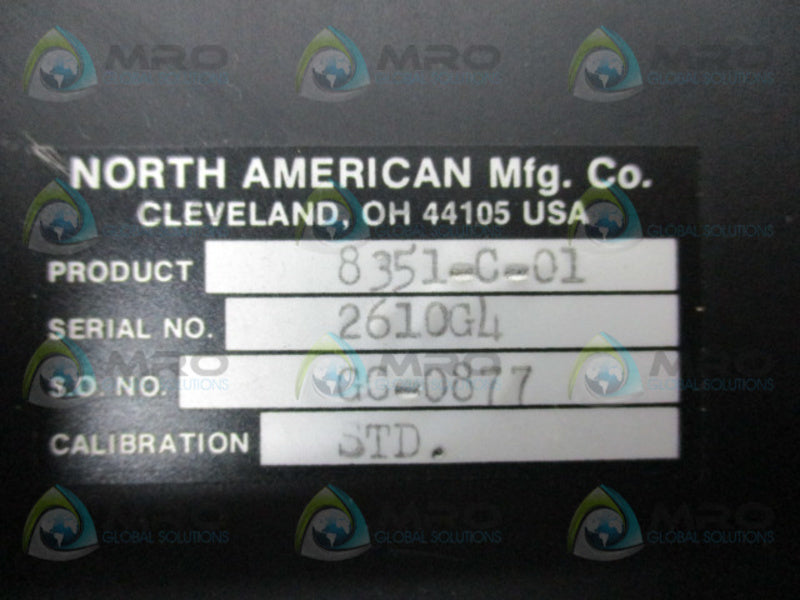 NORTH AMERICAN 8351-C-01 PRESSURE INDICATING CONTROLLER  NSNP