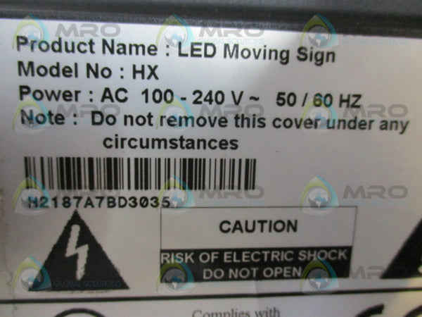 BRG BRG7X160TC-ENH MESSAGE BOARD  NSNP