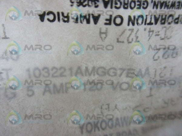 YOKOGAWA 103221AMGG7EAA METER (AS-PICTURED)  NSNP