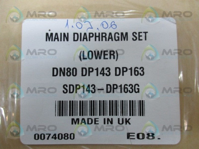 SPIRAX SARCO DN80 DP143 DP163 MAIN DIAPHRAGM SET  NSMP
