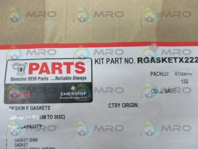 FISHER RGASKETX222 GASKET SET * FACTORY SEALED *