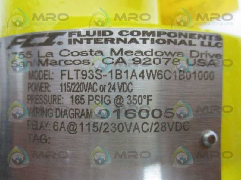 FCI FLT93S-1B1A4W6C1B01000 FLOW SWITCH  NSMP