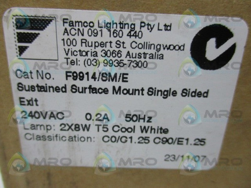 FAMCO F9914/SM/E SINGLE SIDED EXIT  NSMP