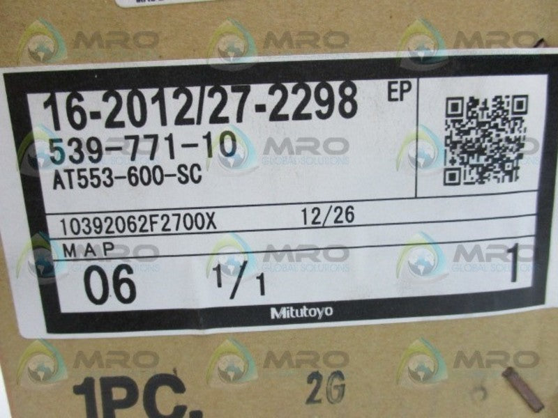 MITUTOYO 539-771-10 AT553-600-SC LINEAR SCALE * FACTORY SEALED *