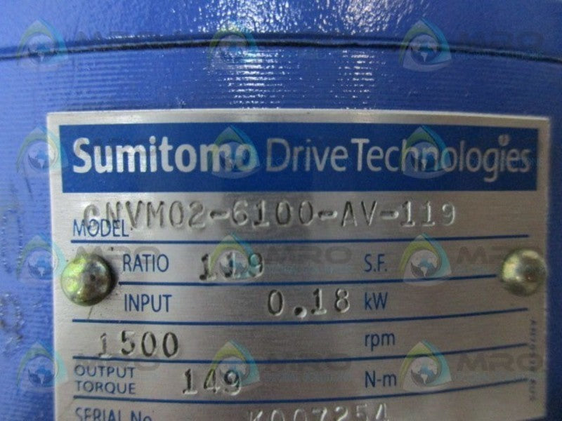 SUMITOMO TC-FX CNVM02-6100-AV-119 INDUCTION MOTOR  NSNP