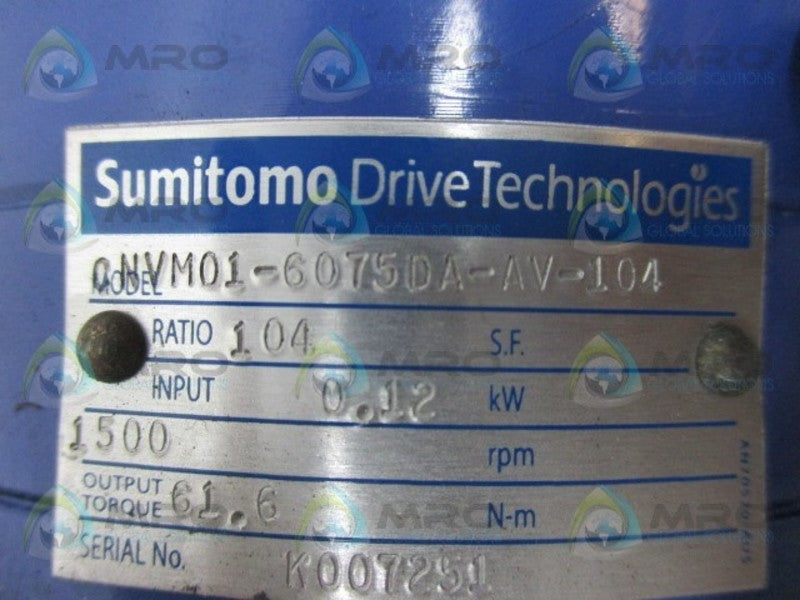 SUMITOMO TC-FX CNVM01-6075DA-AV-104 INDUCTION MOTOR  NSNP