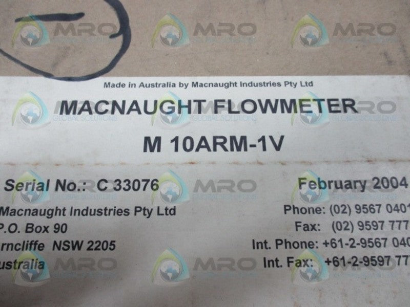 MACNAUGHT M10ARM-1V FLOWMETER  NSFS