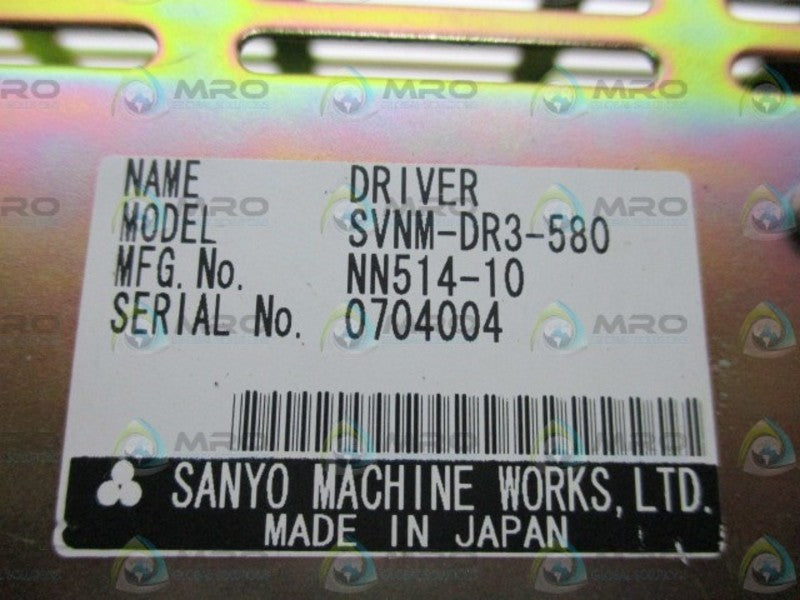 SANYO SVNM-DR3-580 NUTRUNNER DRIVER  NSNP