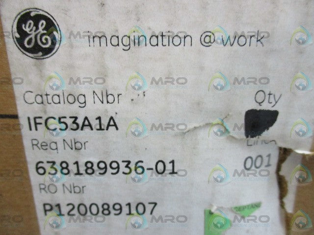 GENERAL ELECTRIC IFC53A1A TIME OVERCURRENT RELAY * FACTORY SEALED *
