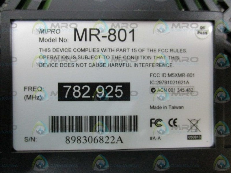 MIPRO MR-801 WIRELESS MICROPHONE RECIEVER  NSNP