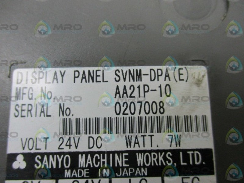 SANYO SVNM-DPA DISPLAY PANEL  UNMP