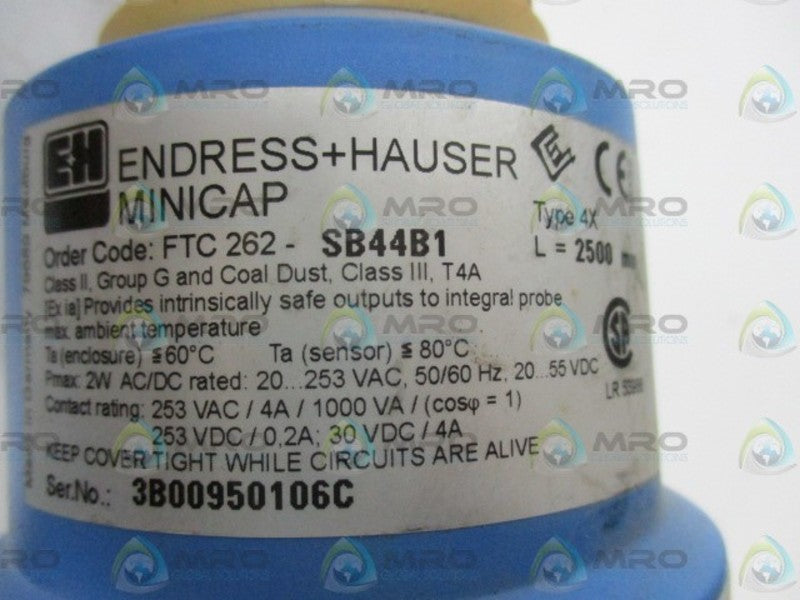 ENDRESS+HAUSER MINICAP FTC262-SB44B1 COMPACT SWITCH  NSNP