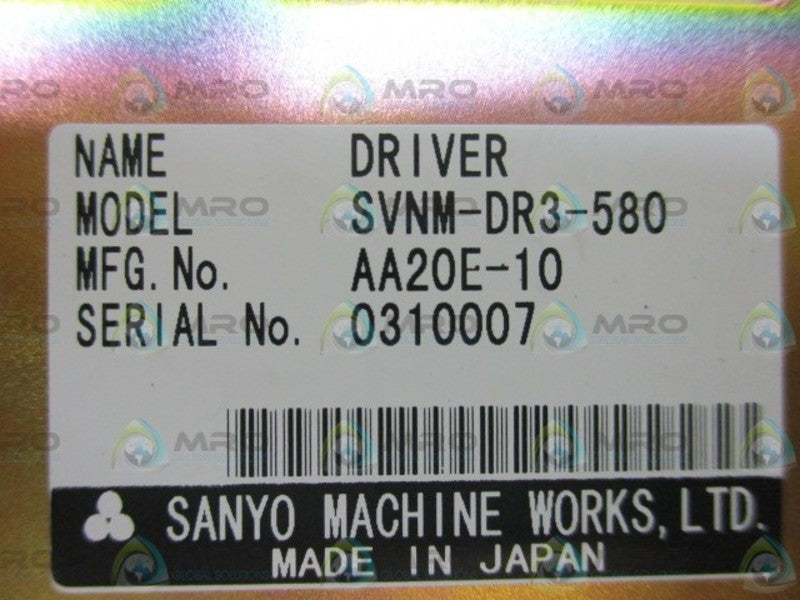 SANYO SVNM-DR3-580 NUTRUNNER DRIVER  NSNP