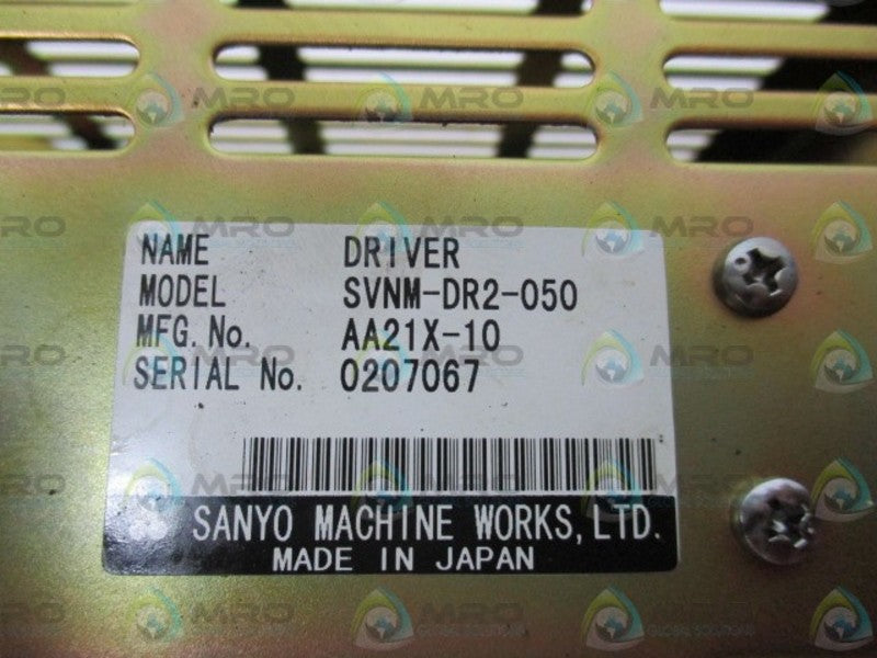 SANYO SVNM-DR2-050 NUTRUNNER DRIVER  UNMP