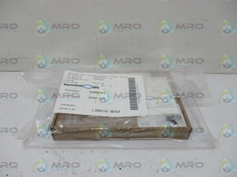 HEGENSCHEIDT MFD 1034958-4-Z SENSOR HEAD * NEW IN FACTORY BAG *