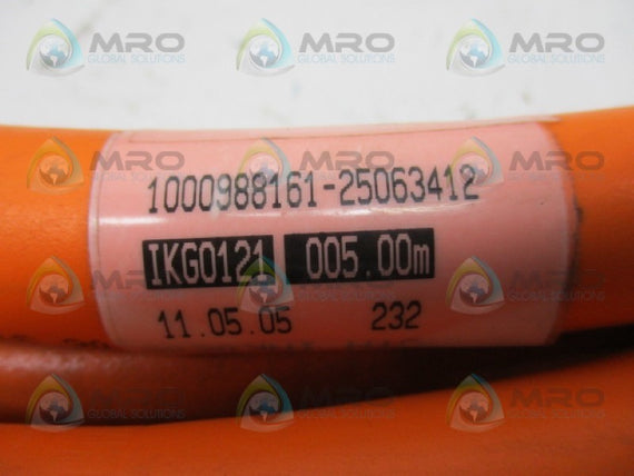 REXROTH INDRAMAT IKG0121 SERVO CABLE 005.00M * USED *