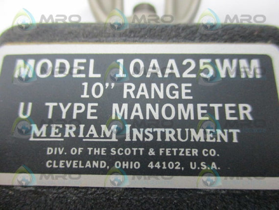 MERIAM 10AA25WM MANOMETER 10" * NEW NO BOX *