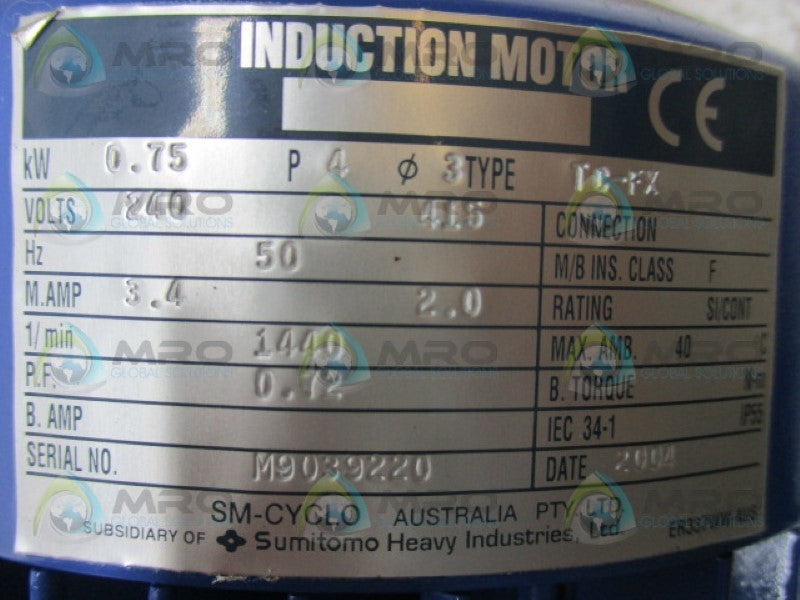 SUMITOMO CNHM1-6100-AV-43 INDUCTION MOTOR  NSMP