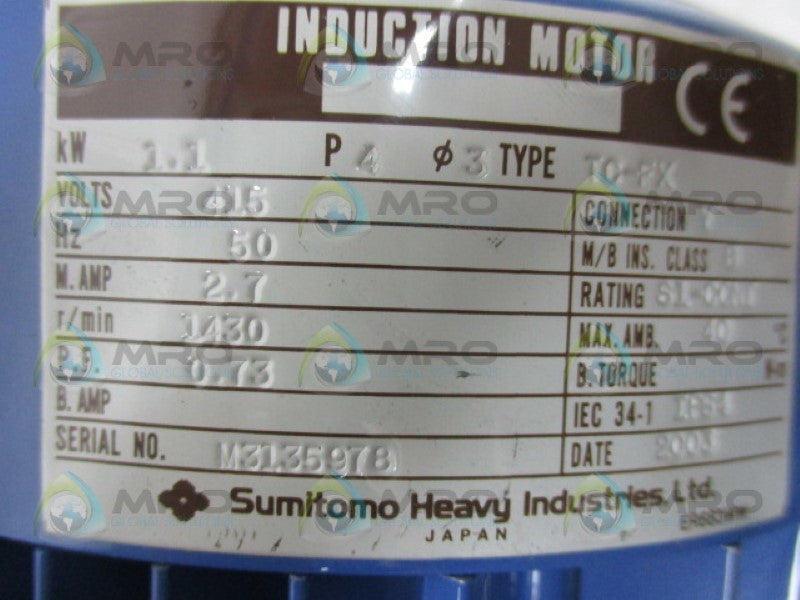 SUMITOMO CNFM1H-6090-6 INDUCTION MOTOR  NSMP