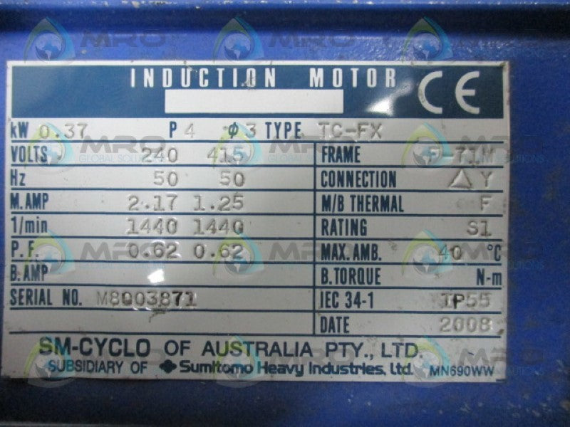 SUMITOMO CNHM05-6095-29 INDUCTION MOTOR  NSNP