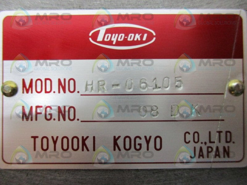 TOYOOKI KOGYO HR-06105 RELIEF VALVE  NSNP