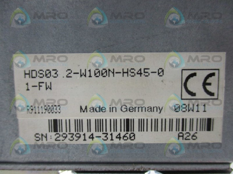 REXROTH HDS03.2-W100N-HS45-01-FW SERVO DRIVE  NSMP