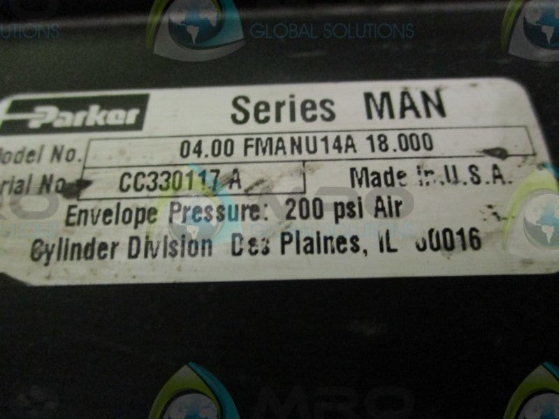 PARKER SERIES MAN 04.00 FMANU14A 18.000 AIR CYLINDER  NSNP
