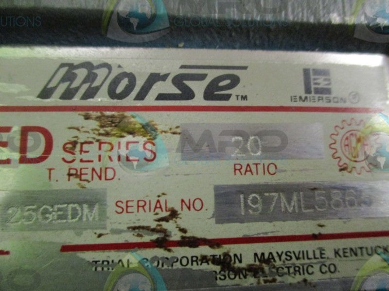 MORSE SERIES 20 25GEDM GEAR REDUCER  UNMP