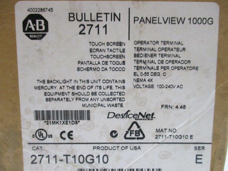 INDUSTRIAL SPARE PART 2711-T10G10 OPERATOR INTERFACE SER. E F/W 4.48  NSMP