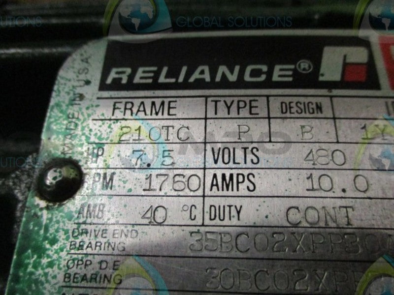 RELIANCE ELECTRIC 1YAB41674A9 A-C MOTOR 7.5 HP 1760 RPM  UNMP
