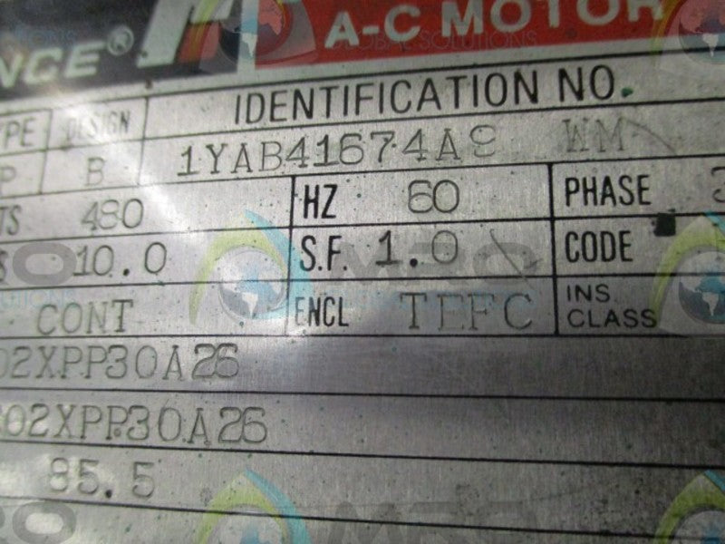 RELIANCE ELECTRIC 1YAB41674A9 A-C MOTOR 7.5 HP 1760 RPM  UNMP