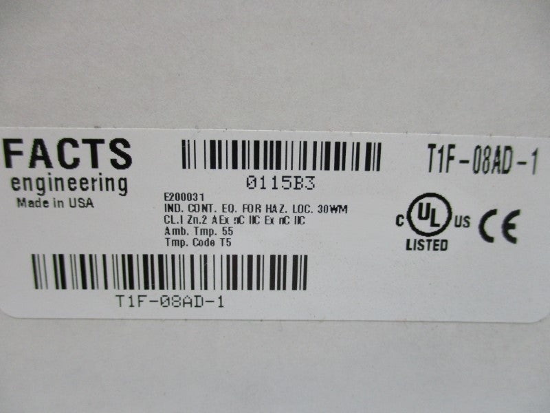 FACTS ENGINEERING T1F-08AD-1 * FACTORY SEALED *