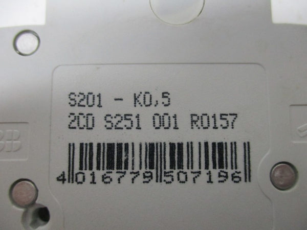 ABB S201-K0.5 CIRCUIT BREAKER 0.5A 488VAC  UNMP