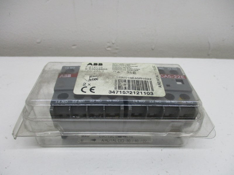 ABB CA5-22E (PKG OF 2) * NEW IN ORIGINAL PACKAGE *