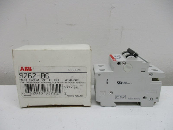 ABB S262-D6 CIRCUIT BREAKER 6A 480V  NSMP