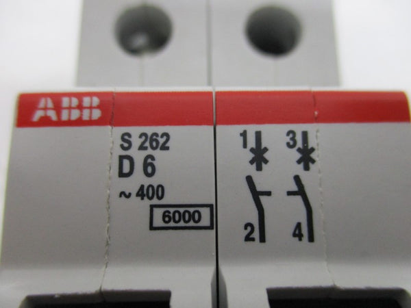 ABB S262-D6 CIRCUIT BREAKER 6A 480V  NSMP